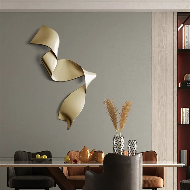 Creative Design Wall Decoration Living Room Wall Hanging Pendant Light Luxury Wrought Iron Art Hanging Decoration 5
