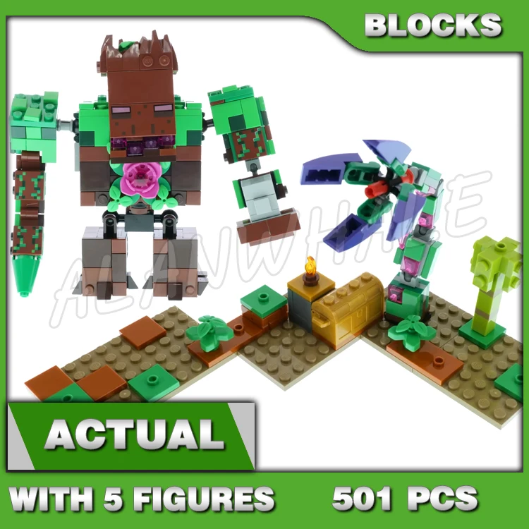 

501pcs Game My World The Jungle Giant monster Brawling beast Archaeologist 60075 Building Blocks Toys Compatible With Model