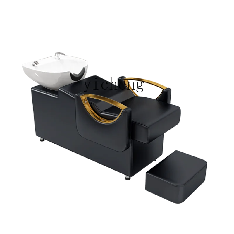 

YY Factory Direct Sales Barber Shop Shampoo Chair New Lying Half Salon Bed