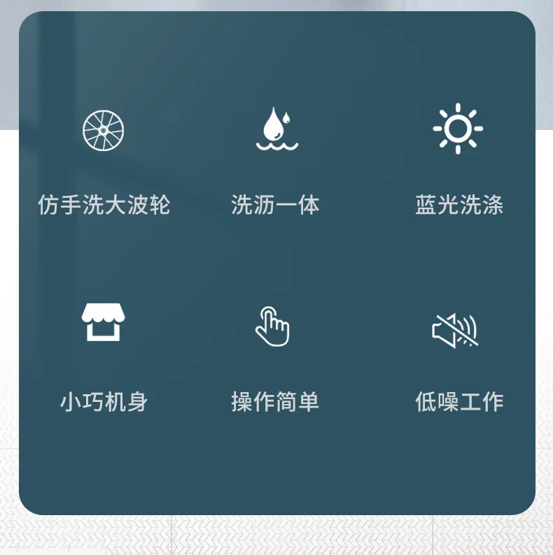 Description Picture 3 of item220V German Semi Automatic Washing Machine Compact Washer Spin Dryer for Home Dormitory Rental AO