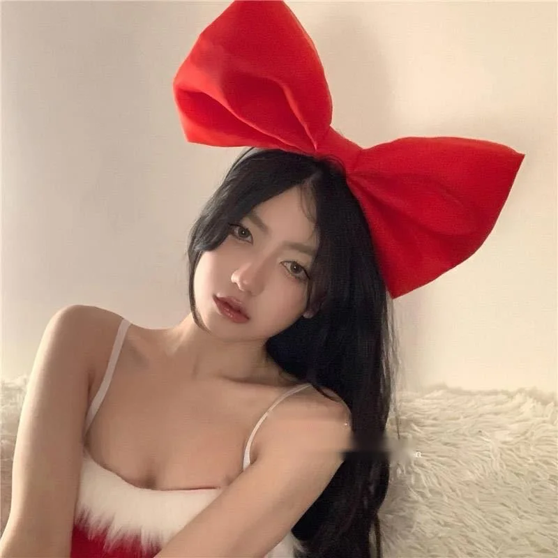 15PCS New Super Large 3D Bow Fabric Hair Hoop Sweet and Cute Hair Clip Photo Exaggerated Head Hoop Show Small Face