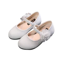 Children Girls Fashion Soft Sole Beans Shoes Pearl Flower Design Princess Style 1