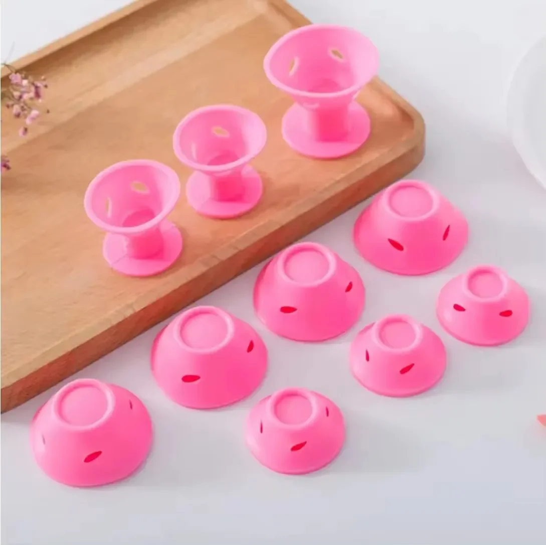 10/20pcs Soft Rubber Hair Curlers Silicone Heatless Hair Rollers Clips No Hurt Hairdressing DIY Styling Tools