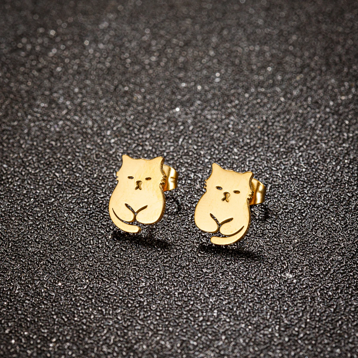 Cute Pet Cat Stud Earrings Womens Fashion Jewelry Earring Stack