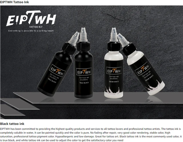 EIPTWH Tattoo Ink 60ml 2oz Tattoo Inks Professional Tattoo Pigment