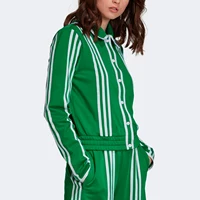 Veste à col décontracté rayée pour femme Adidas Authentic Trefoil 2