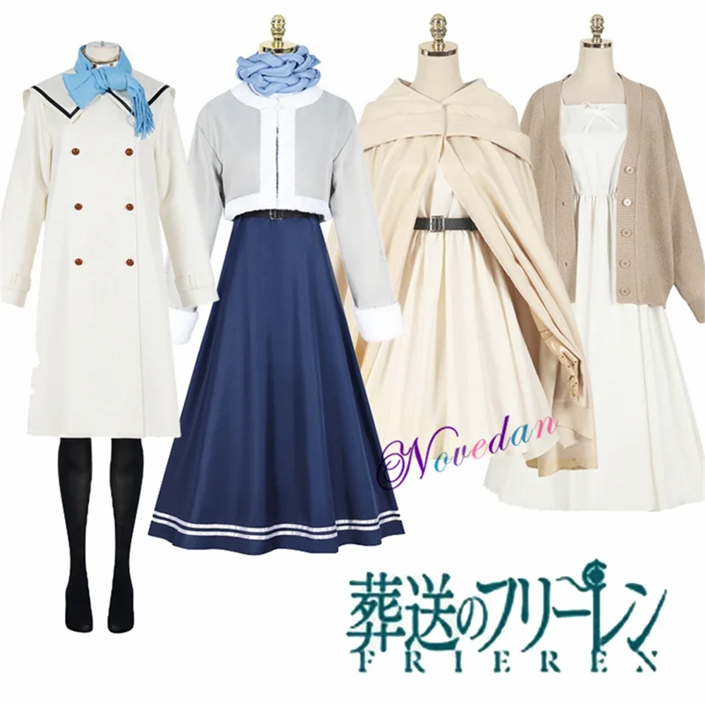 

Anime Frieren At The Funeral Sousou No Frieren Fern Cosplay Winter Coat Sweater Dress Uniform Carnival Party Cosplay Costume Wig