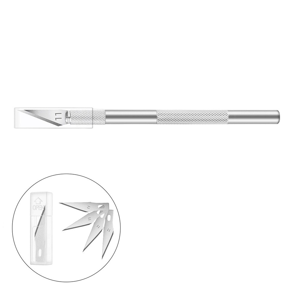 Metal Scalpel Knife Tools Kit Non-Slip Blades Engraving Knife Mobile Mobile Phone Film Paper Cut Handicraft Carving Tools