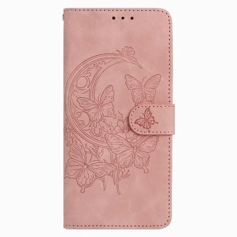 Charming Moon Butterfly Phone Case & Lady Wallet Cover