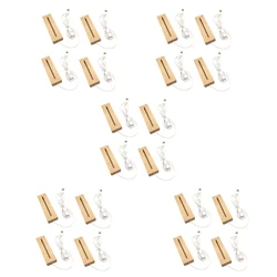 5X Wooden Rectangle Light Base,Wood LED Display Base Pedestal Light Lamp Stand For Acrylic,Crystal,Night Light,Resin Art