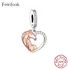 Fit Original Charm Bracelet 925 Sterling Silver Heart  Horse Mother and Baby Foal Bead For Making Women Mother's Day Berloque 2