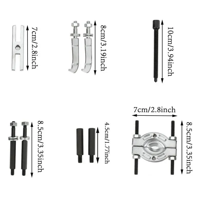 Car Repair Tool 9pcs Portable Bearing Splitter Separator Puller Kit High Strength Metal Removal Set With Box