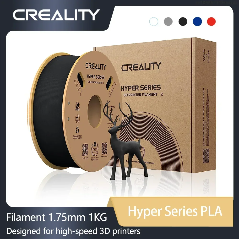 Materiais da Impressora Série Hyper Filamento Pla Melhor Fluidez Refrigeração Mais Rápida Alta Precisão para Impressora Fdm 175 mm 1kg Creality3d