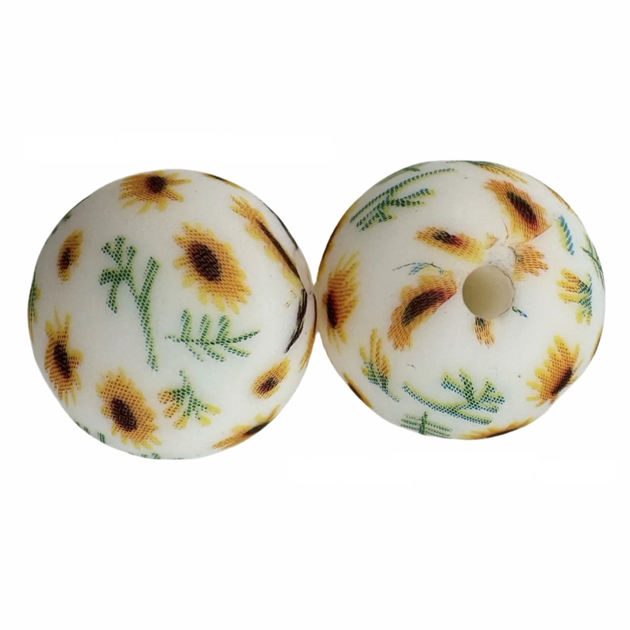 thumbnail image 1 of 10/20 piezas de nuevas cuentas de silicona impresas de 15 MM, cuentas de silicona redondas de grado alimenticio para hacer joyas, pulseras, llaveros, accesorios DIY, 1 of 5