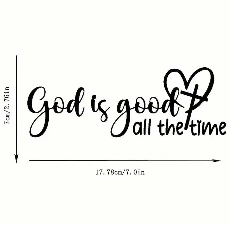 Elegant Inspirational 'God is Always Good' Christian Car Sticker
