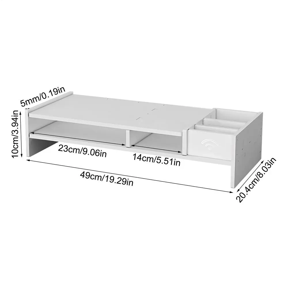 מעמד למסך שולחן בשלושה רמות, ציוד למשרד, מעמד למחשב, מעמד למסך מחשב, אביזרים למחשב