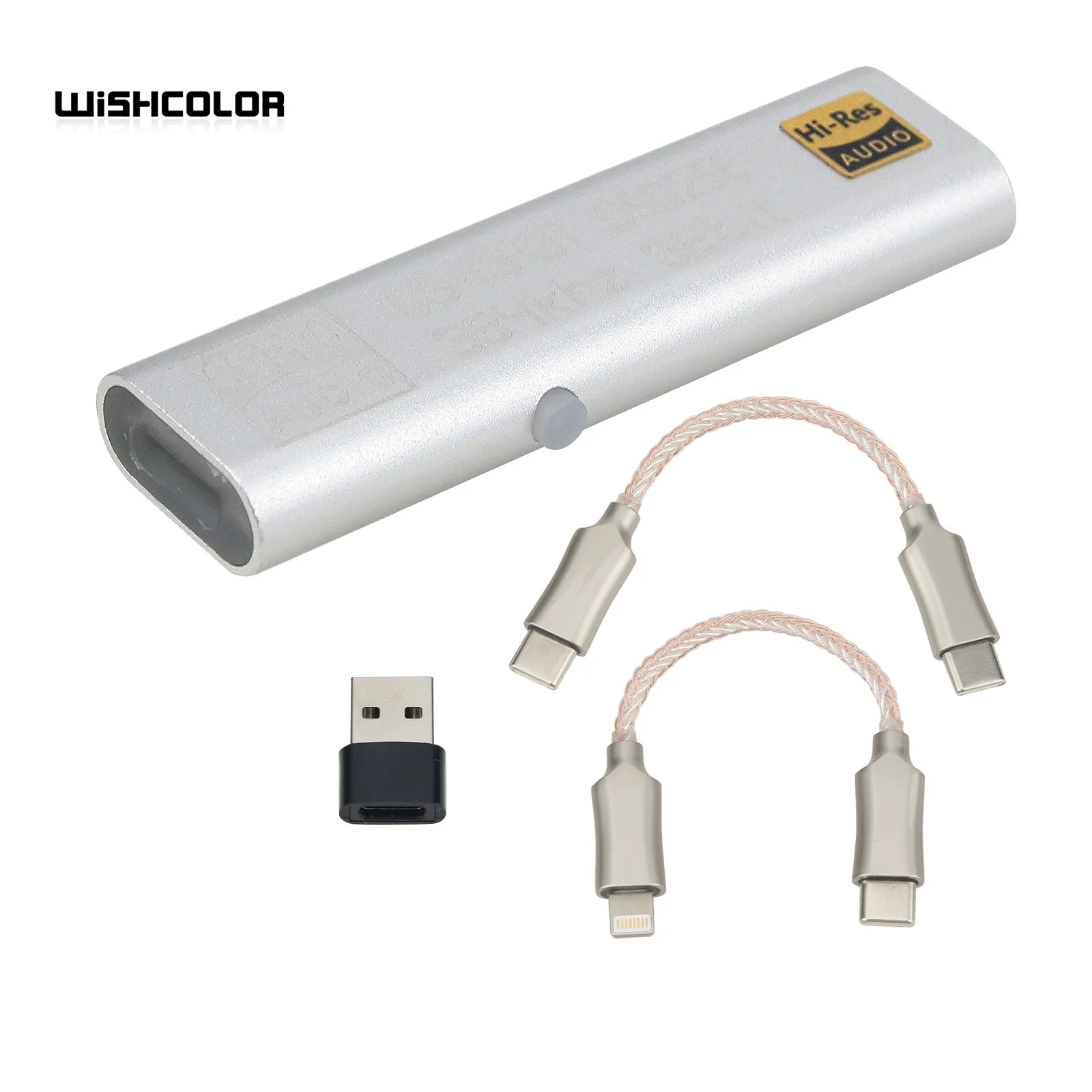 Wishcolor Cs43131 Amplificatore Per Cuffie Dac Decoder Dsd256 684Khz 32Bit Per Cuffie Di Tipo C/ Iphone A 3.5Mm Per Android