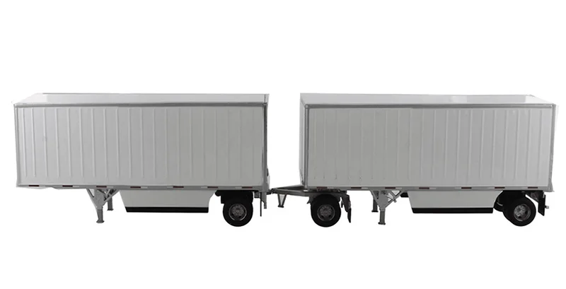 New DM 1/50 Scale Wabash National 28' Double Pup Trailers in White - Trailer Only  91036 By Diecast Masters for collection