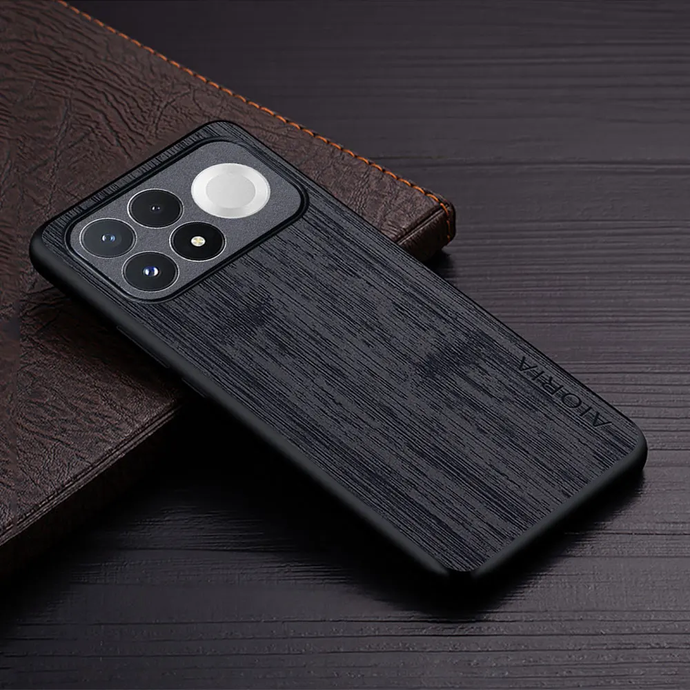 Premium Wood Grain PU Leather Phone Case - Sleek and Stylish Cover