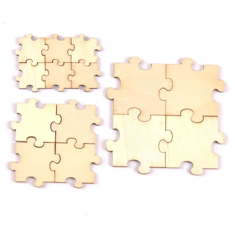 

25 шт. 15/20/25 мм деревянные пазлы, натуральные деревянные чипы, скрапбукинг, карфты для украшения дома, «сделай сам» cp3415