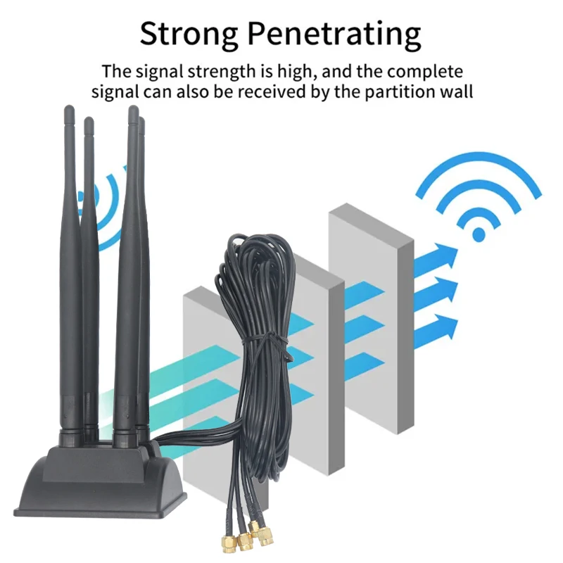 2.4G 5.8G 4*4 3*3 2*2 케이블 듀얼 밴드 옴니 WiFi 실내외 안테나 (라우터용, TS9 SMA RPSMA SMA 포함)