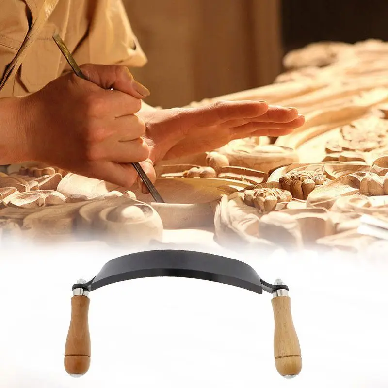 Woodworking hand tools Wood trimming tool 8"/10 Inch Portable Woodworking Draw Knife Bark Scraper Curved/Straight Debarking Hand Scraper Portable Draw Knife