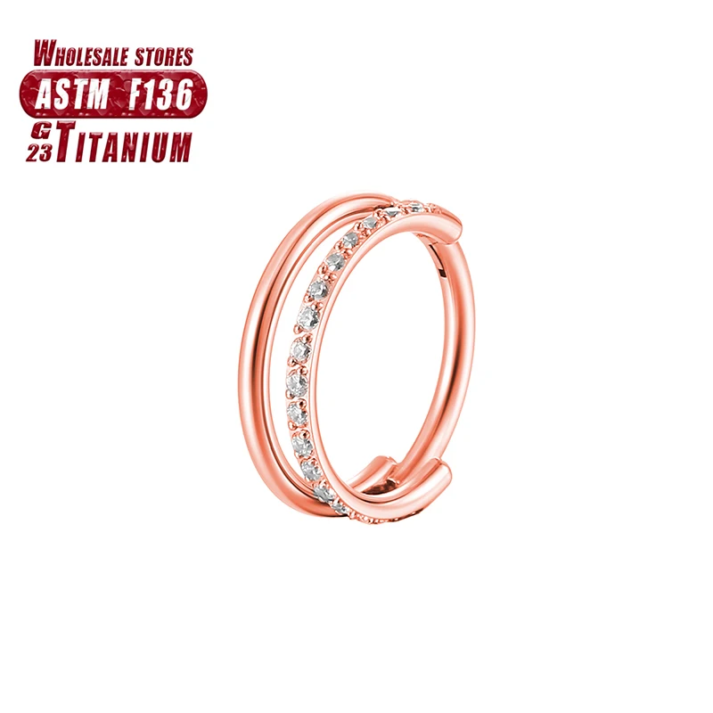 F136 Titan-Nasenring, Implantatqualität, aufklappbare, nahtlose Ohrringe, Clicker-Creolenring für Knorpel, Helix, Rook, Septum, Daith, Tragus – Detail 30