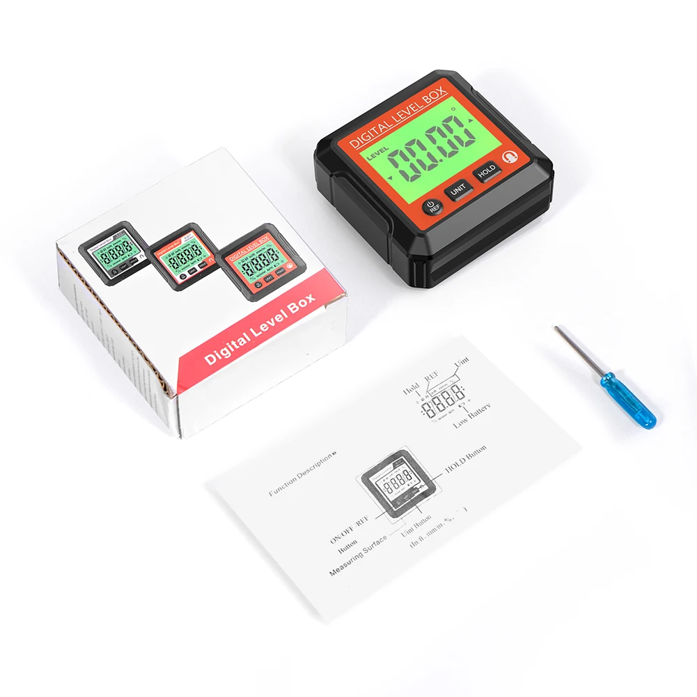 Digital Angle Protractor Inclinometer Magnetic Goniometer Angle Gauge Level Angle Finder Angle Cube Level Box Measuring Tools 5
