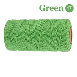 Eco-Friendly Cotton Macrame Cord for DIY Crafts and Home Decor (2mm, 100M) (SLQ 17 Green)