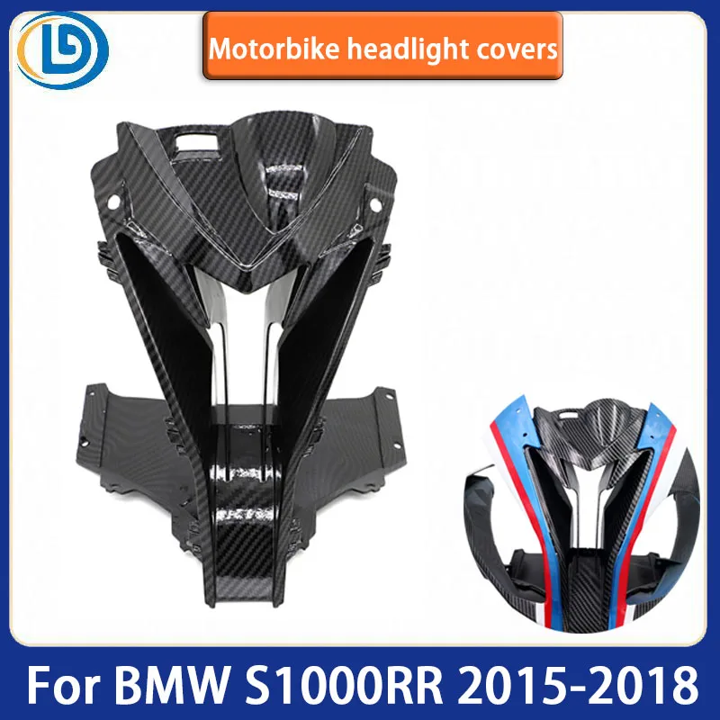 

For BMW S1000RR S1000 RR 2015-2018 Front Nose Cover Fairing ABS Carbon Fiber Headlight Cover Air Intake Motorcycle Accessories