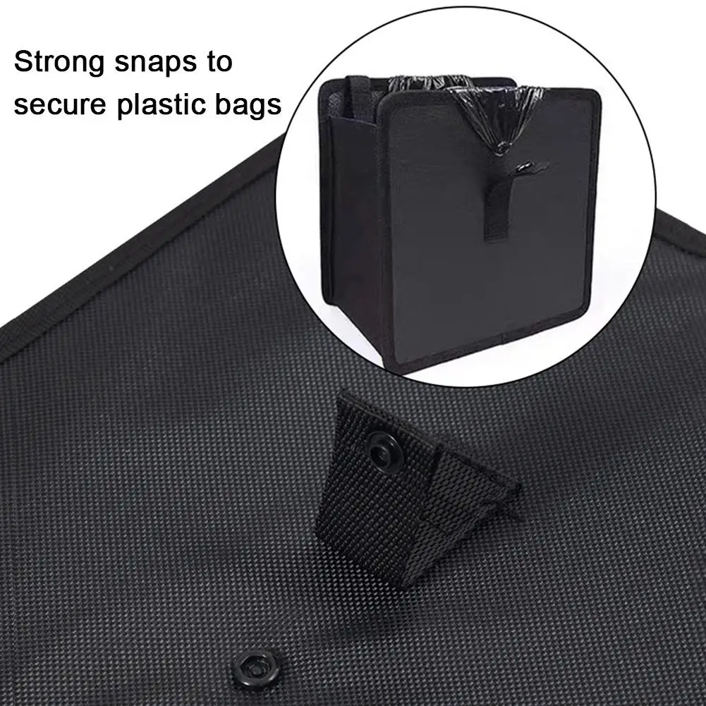 Hanging Car Trash Can Portable Seat Back Storage Bag Oxford Car Bag Cloth Organizer Accessories Garbage W9F1