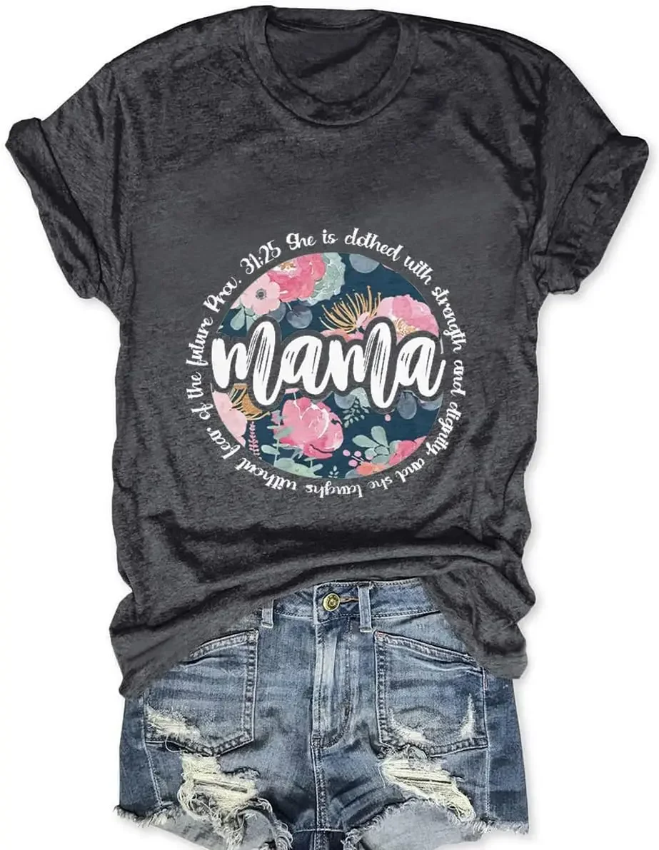 

Женская рубашка с изображением мамы и цветов, футболки с коротким рукавом и изображением благородной доброты, Забавные милые топы, подарок для мамы