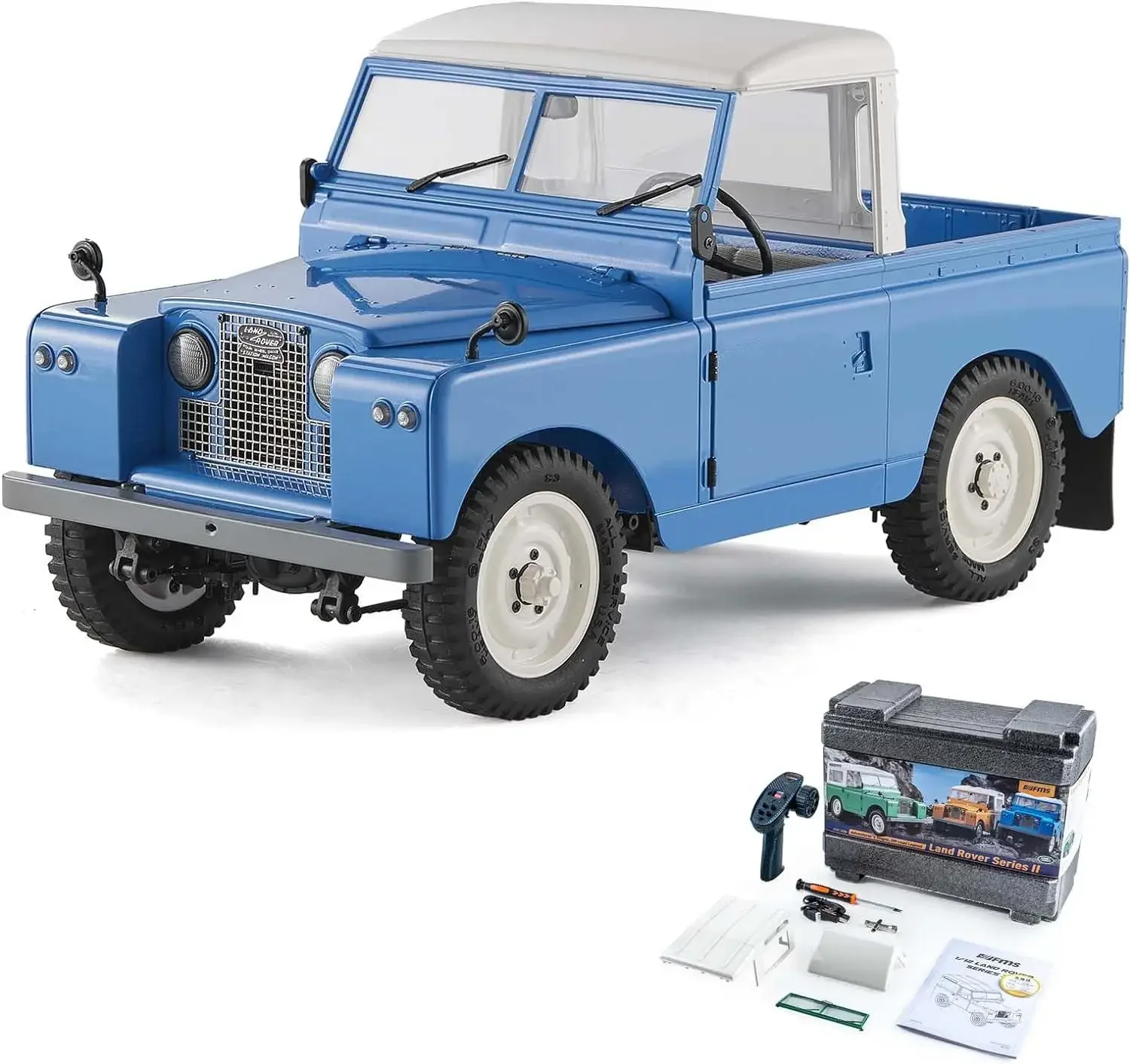 

FMS 1/12 LR Series II Радиоуправляемый автомобиль, гусеничные пикапы, фургоны, Конвертируемые 3 в 1 синие