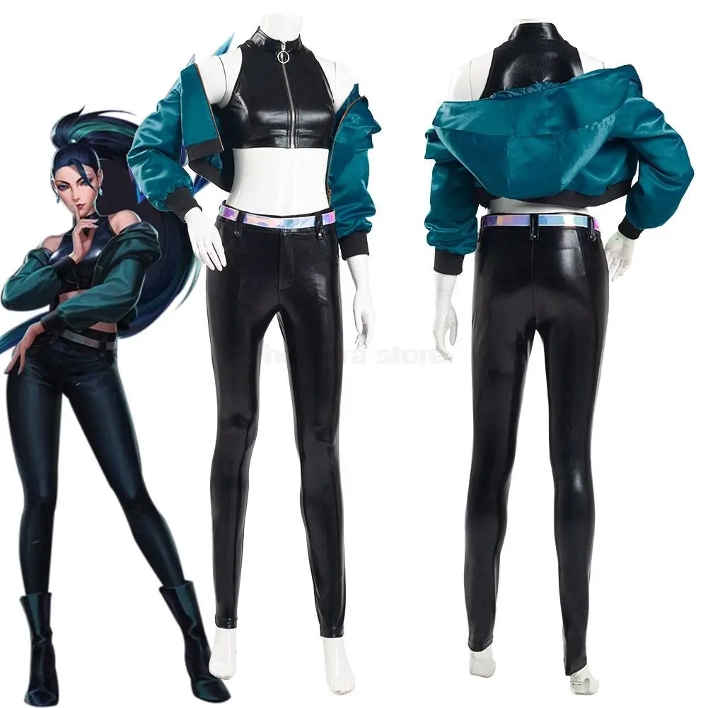 

Halloween costume LOL KDA Kaisa Sexy Cosplay Costume K/DA Group Coat Pants Outfits Halloween Carnival Suit