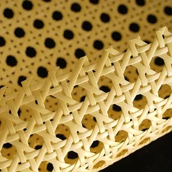 Adjustable Plastic Rattan Cane Webbing Roll for Outdoor Furniture Repair (Yellow)