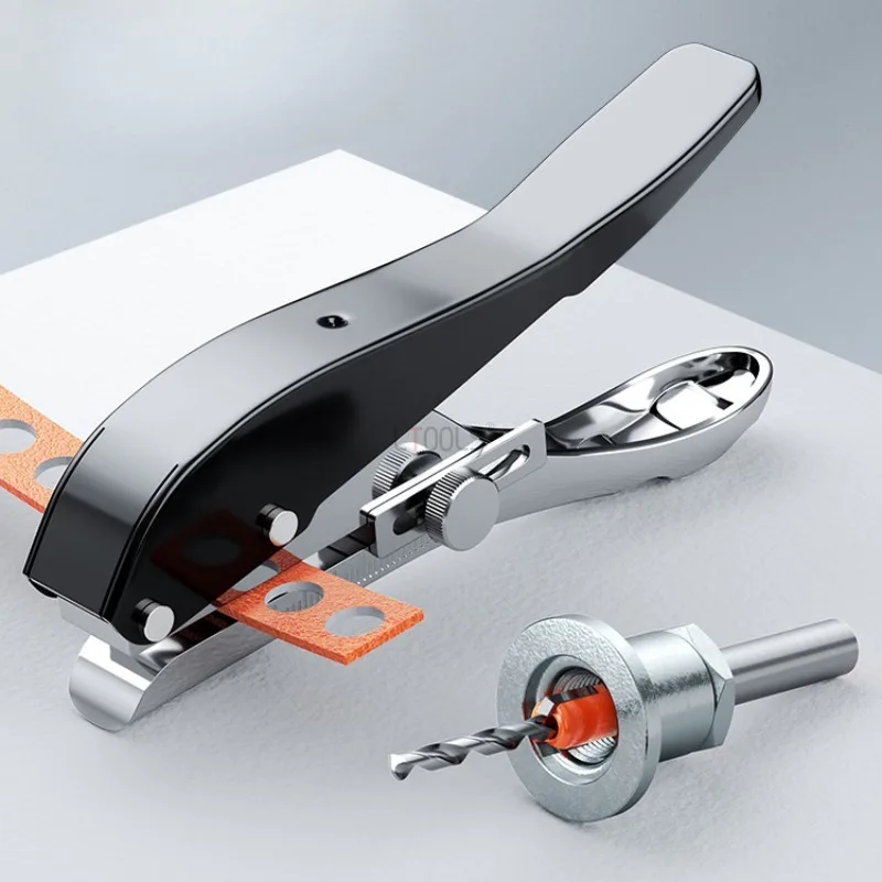 Set Punzone E Punta Svasata Per Legno/cartone - Foro 8 Mm, Regolabile