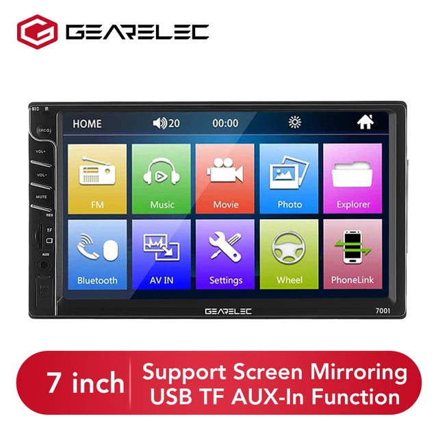 63€ sur GEARELEC Autoradio 7 pouces avec Screen Mirroring Caméra