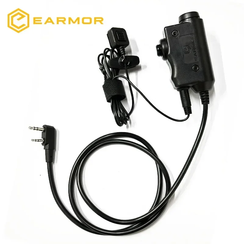 Original EARMOR M51 PTT Adapter Airsoft Tactical Headset Kenwood,ICOM (Optional)Plug for Baofeng Tactical Headset Accessory 3