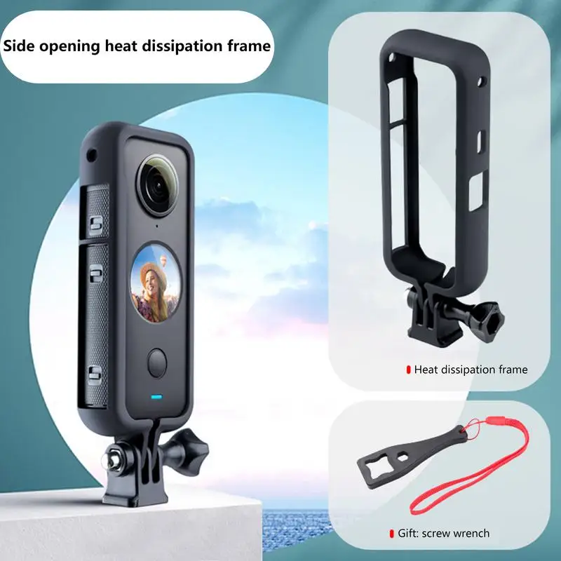 Insta360x2 용 보호 프레임 하우징 커버 케이스 프레임 어댑터 브래킷, 카메라 스포츠 액션 카메라 액세서리
