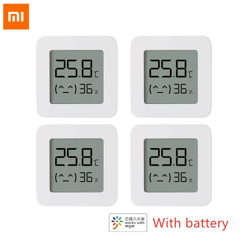 XIAOMI Mijia Bluetooth-compatible Thermometer 2 Wireless Smart Electric Digital Hygrometer Thermometer Work with Mijia APP temperature humidity meter smart thermometer
