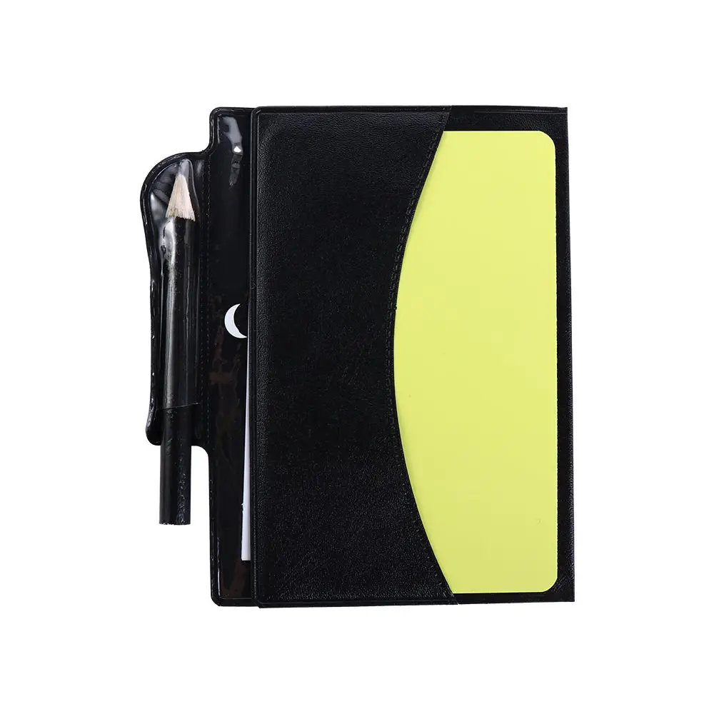 Red Card Soccer Referee Card Recording Paper Score Sheets Soccer Referee Book with Pencil Yellow Card Football Referee Wallet