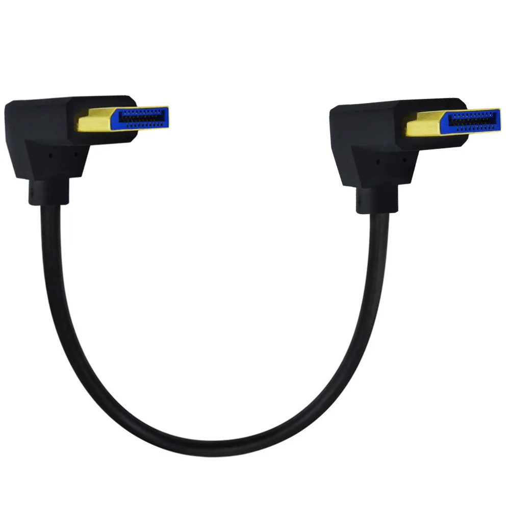 90 Degree Angled DisplayPort 1.4 Cable 