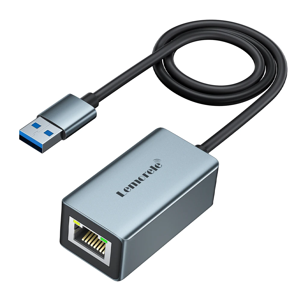 USB Ethernet Adapter Lemorele TC48 for Laptop Xiaomi Mi Box S Nintendo Switch usb ethernet adapter