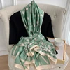 2024 Summer Women 180X90CM Silk Scarf Beach Hijab Shawls And Wraps Luxury Parrot Print Female Foulard Echarpe Designer Bandana 1