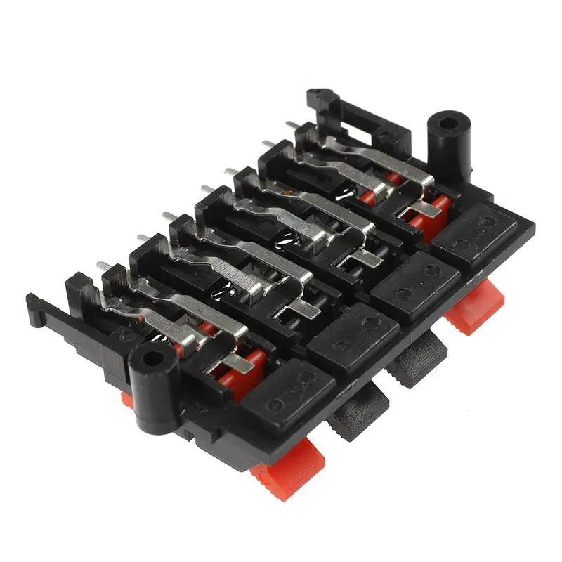 Push in Jack Spring Load Speaker Terminals 8 Positions 2Pcs 64x40x20mm speaker terminals