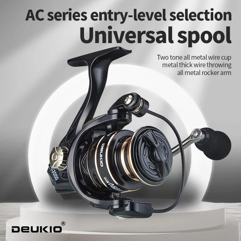 DEUKIO Spinning Reel Max Drag 8KG Fishing Reel 5.2:1 Metal Spool Handle Sea Jig Carp Fishing Coil Wheel spinning fishing reels fishing reels