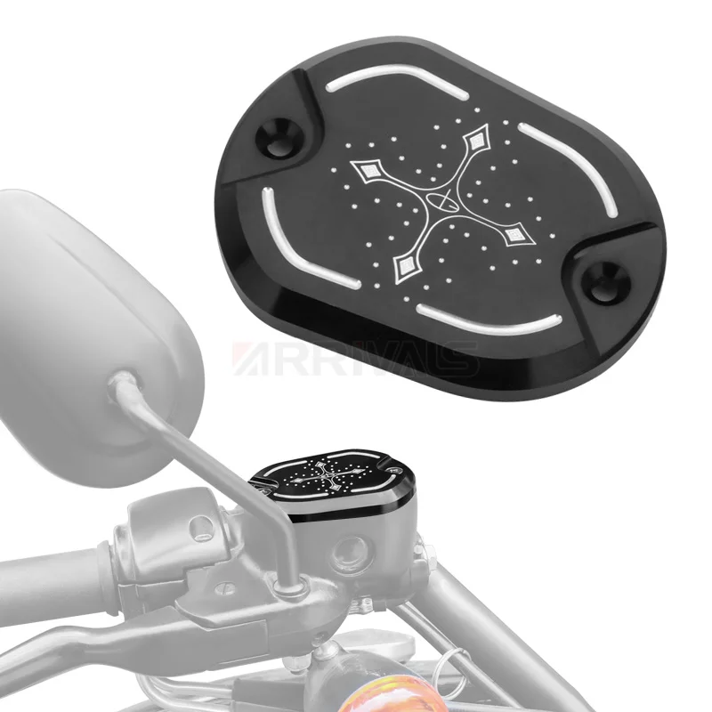 

Motorcycle Black Front Brake Master Cylinder Cover For Harley Sportster XL883 1200 Iron 72 48 Nightster Roadster 05-14