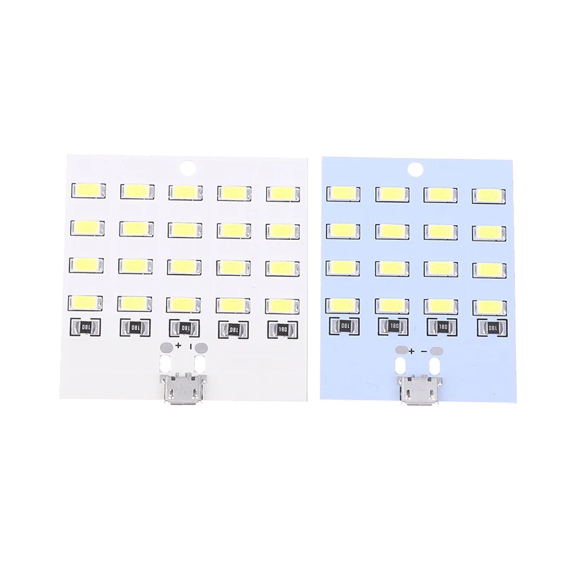 Mirco USB Interface 5730 SMD 5V 430mA~470mA LED Lighting Panel USB Mobile Light Emergency Light Night Light DIY Desk Lamp 6
