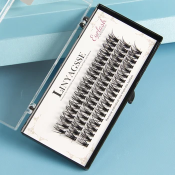 DIY 속눈썹 익스텐션 뿌리 속눈썹 클러스터 C/D 컬, 8mm, 10mm, 12mm, 14mm, 16mm 트레이, 용융 플레어 속눈썹, 내추럴 개별 속눈썹, 60 개