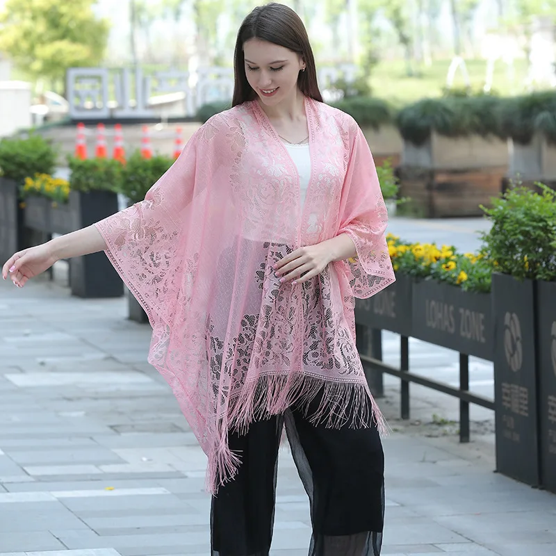 

New Pink Lace Princess Wedding Cloak Floral Women Bridal Shawl Red White Cloak Cheap Wedding Party Accessories